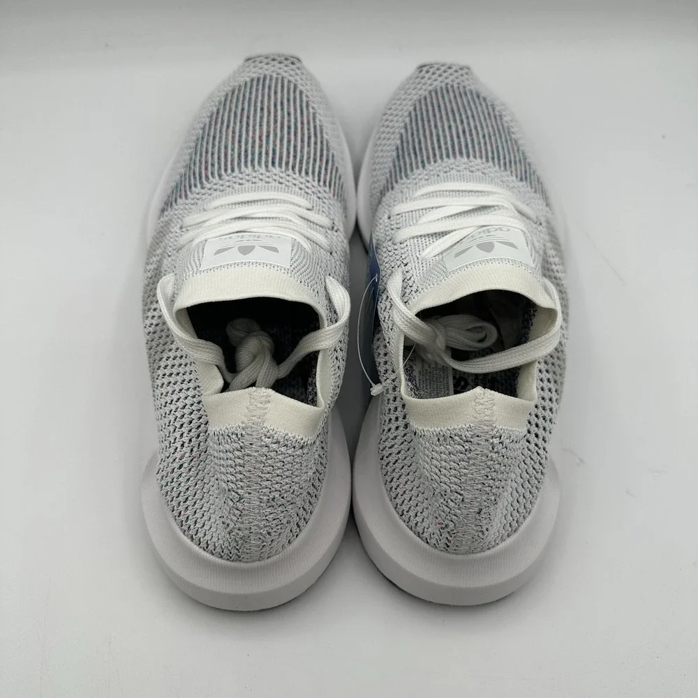 Adidas Swift Run PK Shoes Mens 10 White/Grey One/Core Black Knit Sneakers CG4126